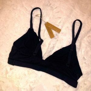 NWT SKIMS Fits Everyone Triangle Bralette Onyx Size Small